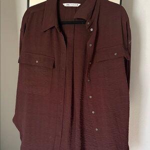 Zara Women’s Burgundy top